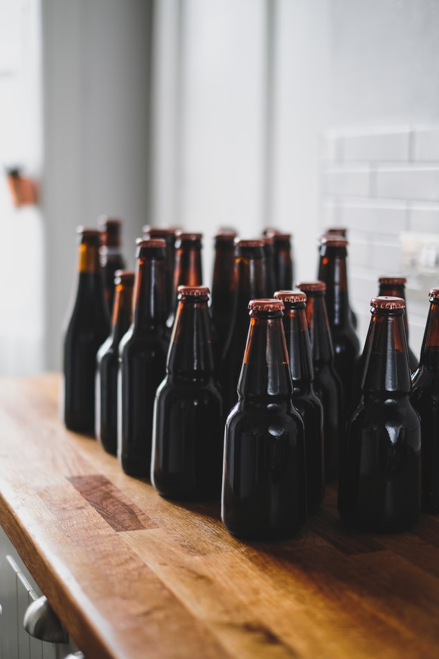 bottles of ale on a table